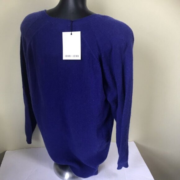 John +Jenn NEW Crew Neck Open Shoulder CutOut Sweater Tunic Top Soft Knit Soft S - Picture 6 of 16